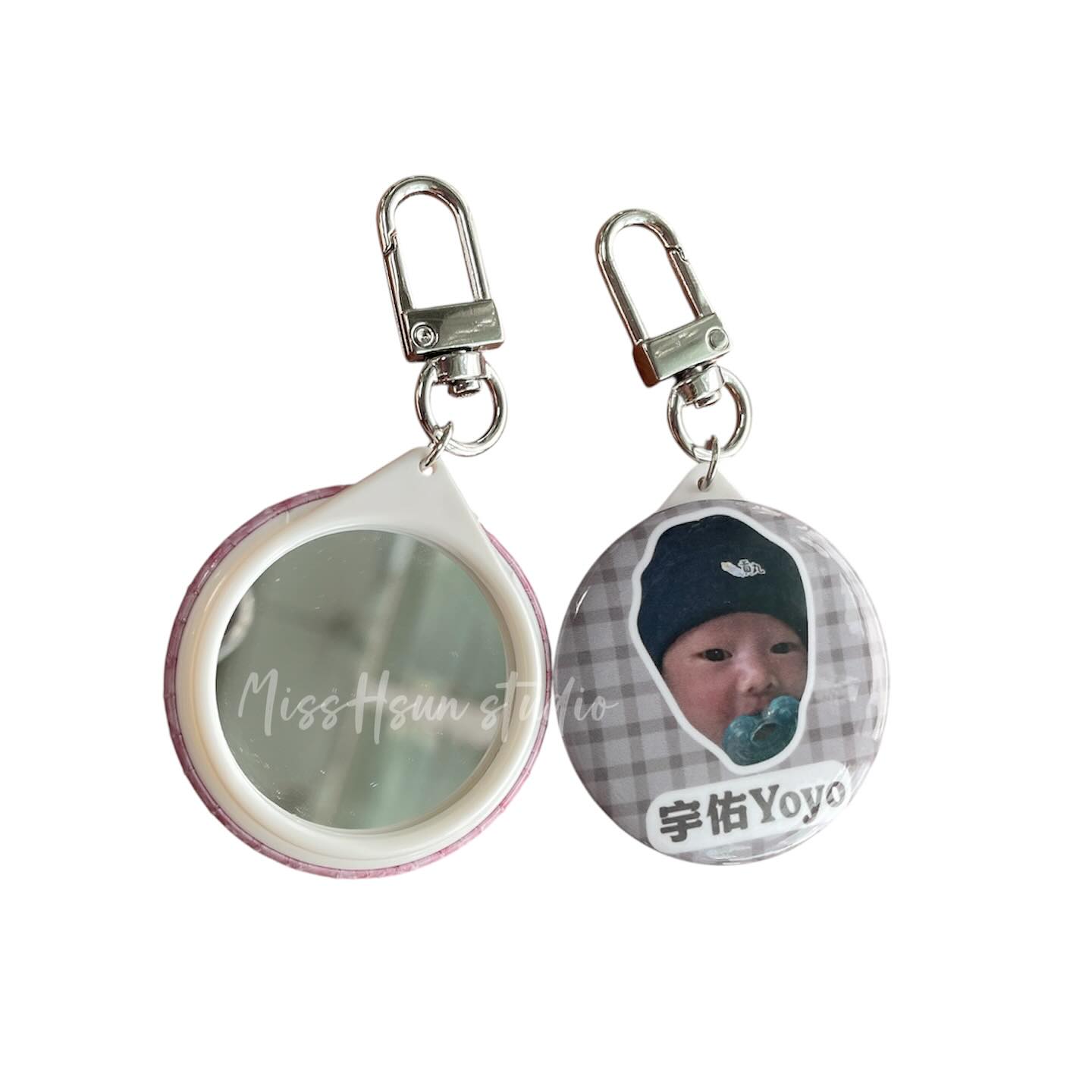 客製｜繽紛格紋姓名配件