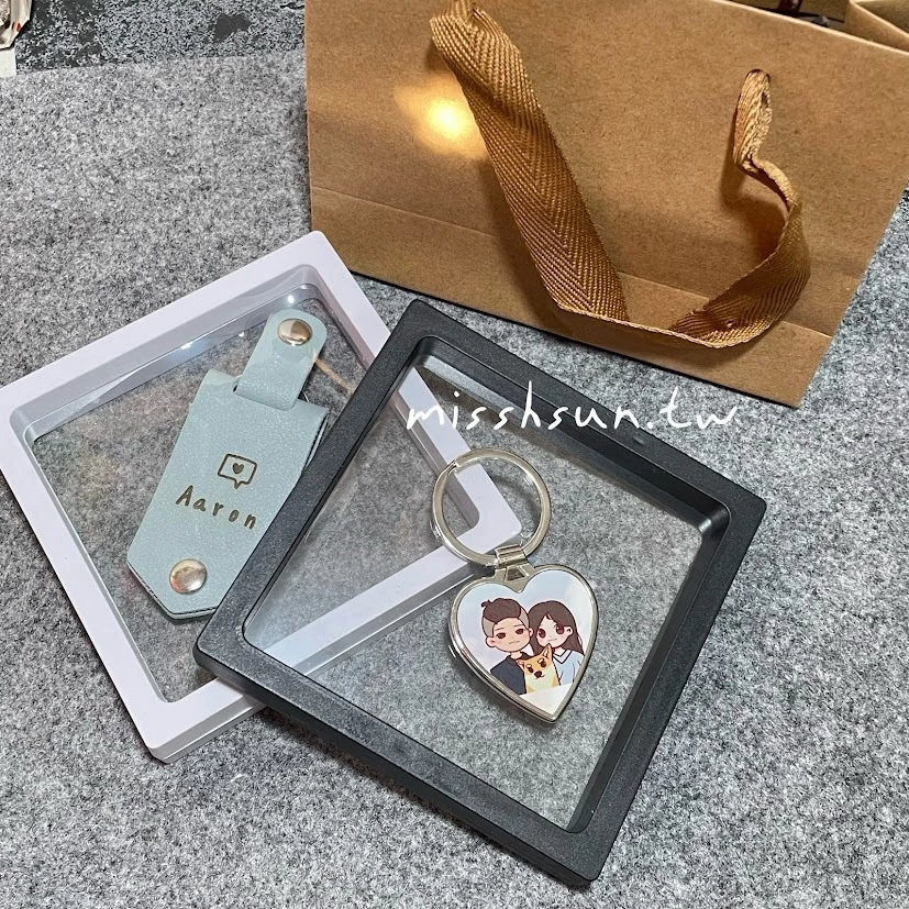 客製｜皮革相框鑰匙圈